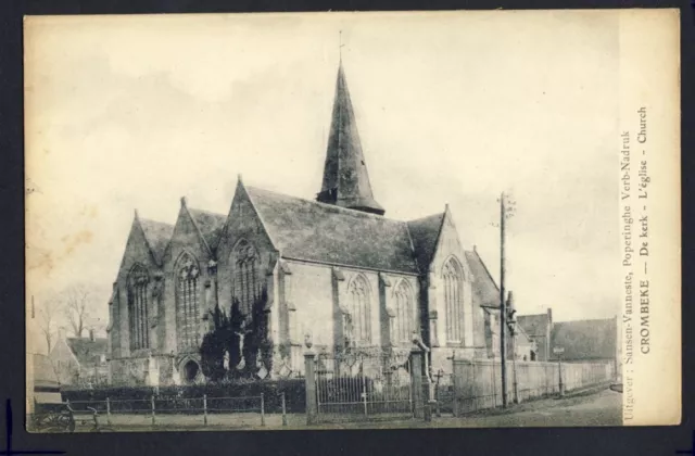 Carte Postale Ancienne BELGIE CROMBEKE De Kerk L'Eglise Church BELGIQUE BELGIUM