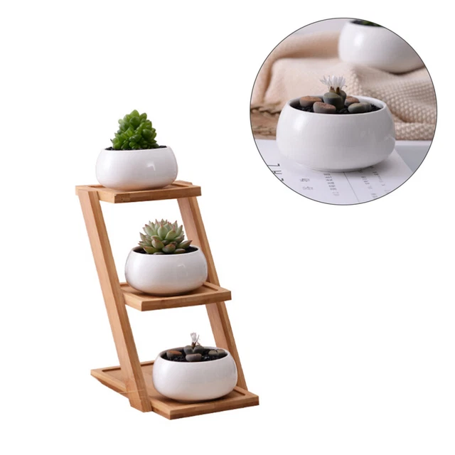 Supporto Per Piante In Rattan, Vaso Intrecciato Su Gambe In - Foto 8