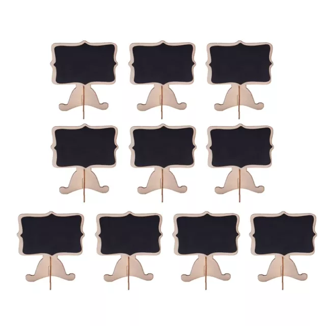 10 Pcs  Wooden Small Wedding Blackboard Message Table Number Chalkboard S1R2