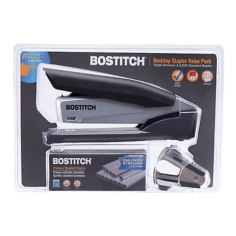Bostitch Desktop Stapler Value Pack with Staples and Stapler Remover