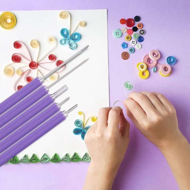 8 piezas / Juego de herramientas de relleno de papel para principiantes artesanía hágalo usted mismo artesanía ranurada hágalo usted mismo