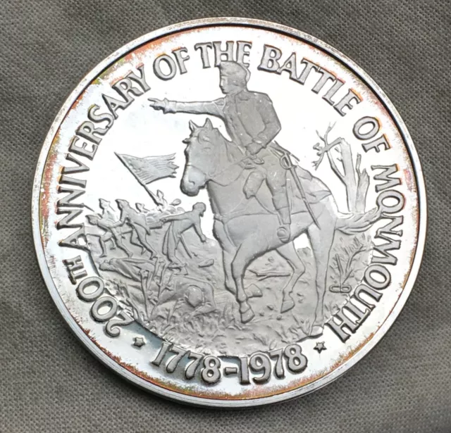 American Bicentennial Society Battle of Monmouth Bicentennial silver Medal 1978