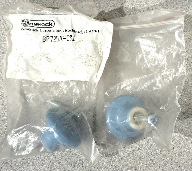 Lot of 2 AMEROCK BP725A-CB1 CABINET KNOB BLUE W/FLOWERS CERAMICS MADE IN USA