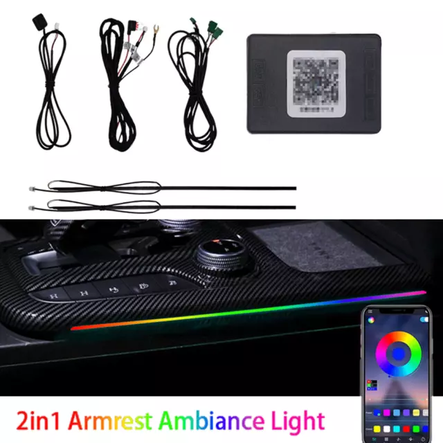 Guida acrilica 2in1 auto RGB Symphony LED fibra ottica luce armi luce ambiente