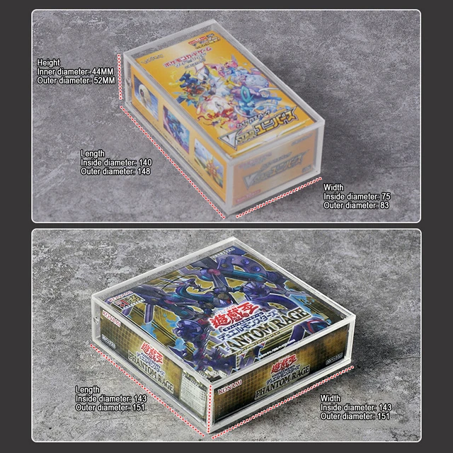 Acrylic Framing Display Case Holder Storage for Yu-Gi-Oh! Pokemon Booster Box