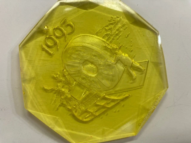 Vintage 1993 Life Savers Advertising Yellow Plastic Christmas Ornament Nabisco
