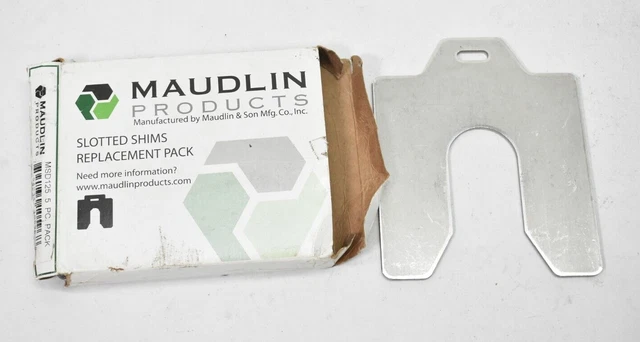 Maudlin Products Slotted Shims 5 Pack 5" x 5" x .125" MSD125-5 Replacement Set