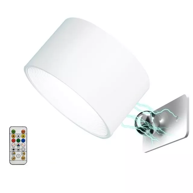 Applique Murale LED, Lampe RVB Murale Rechargeable par USB Boule MagnéTique7100