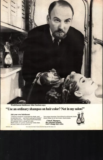 February 1967 Look Magazine Clairol Shampoo sexy women Print Ad b4