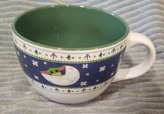 STAR WARS The Mandalorian Baby YODA Grogu Ceramic 24 oz. Large MUG Coffee/Soup