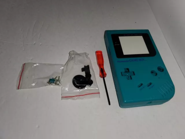 Nuovo Verde Blu Alloggiamento Completo Custodia Guscio per Gameboy Con / Vetro