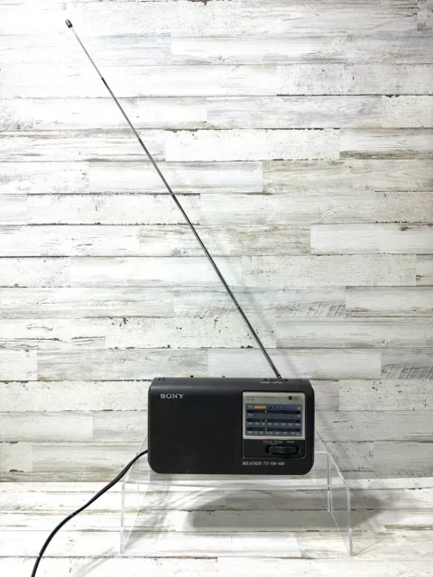 SONY Portable Radio Model ICF-36 Quad Band Weather/TV/AM/FM Tested, Cord Storage