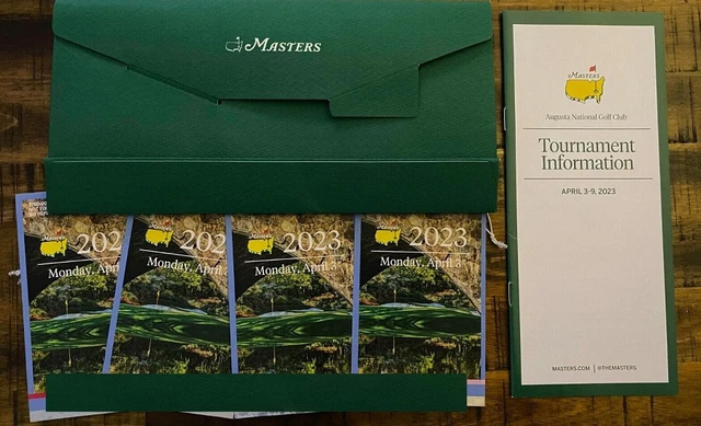 (4) Tickets  - 2023 Masters Monday Practice Round April 3 in HAND