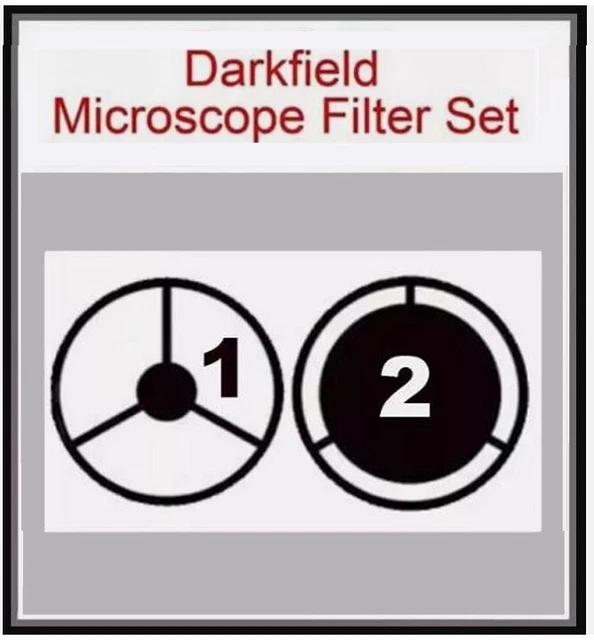 Microscope 32mm Rheinberg Filters Set With Darkfield Lighting