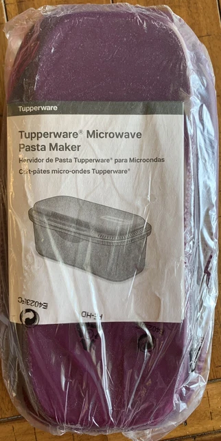 Tupperware Microwave Pasta Cooker Maker Purple New "PERFECT PASTA EVERYTIME"