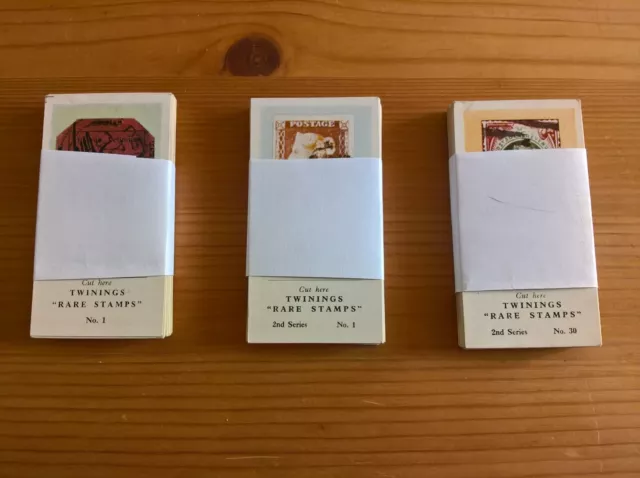 Twinings tea trade cards: THREE full sets Rare Stamps 1st, 2nd, Overprint 2