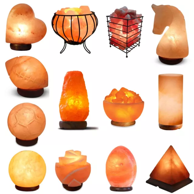 Himalayan Pink Salt Lamp + 12W 12V Switch - Carved Shape Natural Crystal Rock