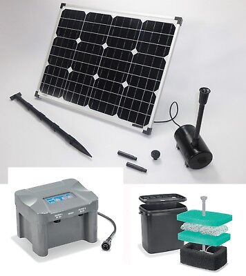 Esotec 50 W Solaire Étang Plongée Pompe de Jardin Set Filtre Système Matériel Matelas 