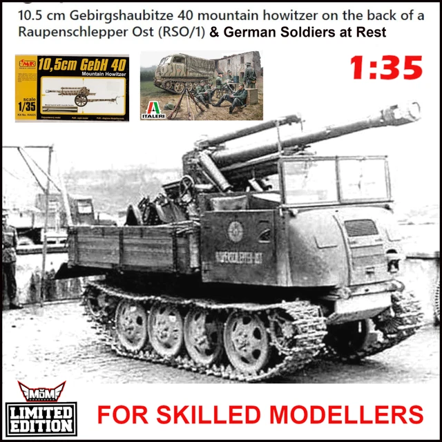 Italeri 1:35 Steyr RSO/01 Met Duitse Soldaten En Accessoires - Modelbouwset 1:35 Militaire Modelset