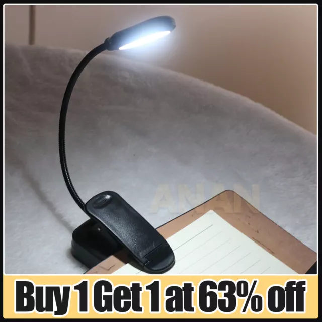 Led Book Light Rechargeable Reading Book Light Portable Clip On Travel Flexible