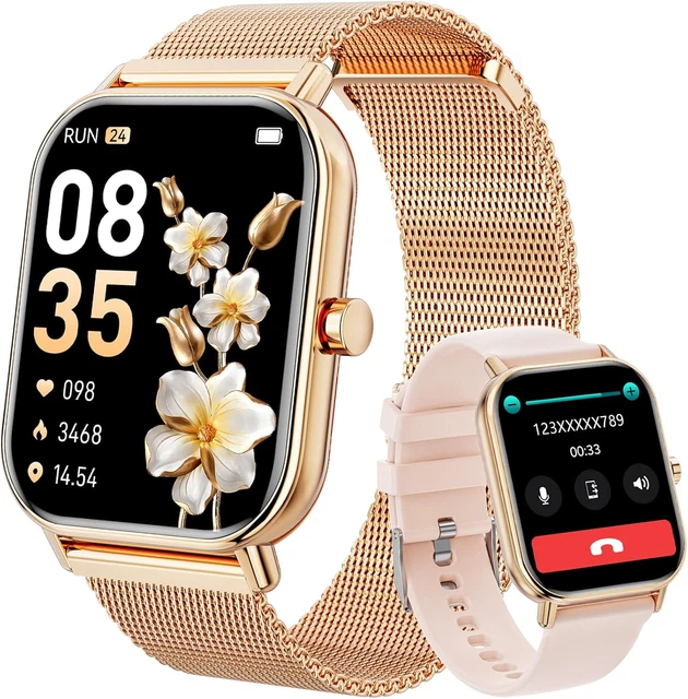 Gydom Smartwatch Uomo Donna, 1.8 Orologio Smartwatch Chiamate, Fitness Tracker con Contapassi Cardiofrequenzimetro SpO2,110 Modalità Sport, Monitoraggio del Sonno, Impermeabile IP68 per Android iOS