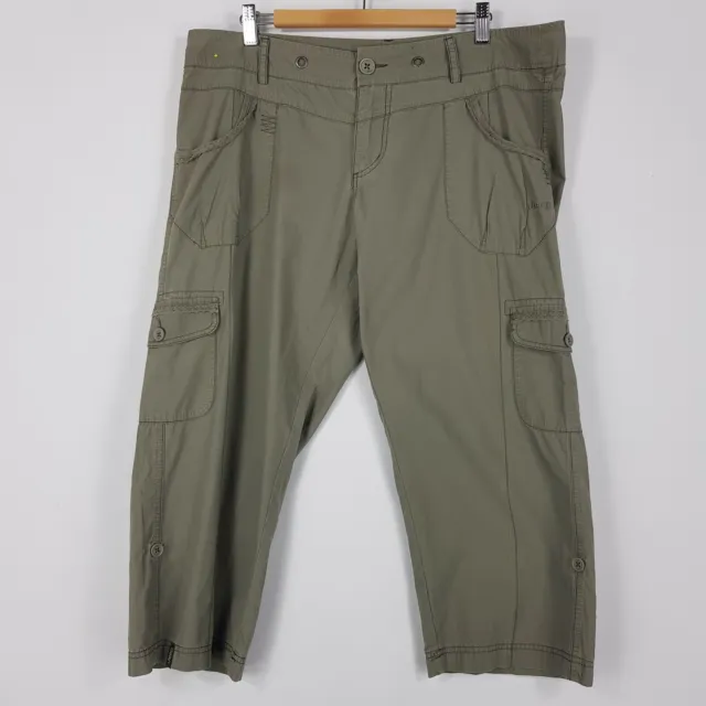 Jeep Men's Size 38 Khaki Green Long Leg Shorts Straight Leg Cargo Pockets