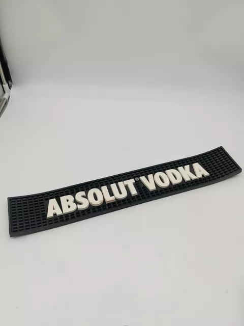 ABSOLUT VODKA  Drink Spill Rubber Rail Bar Mat Black White