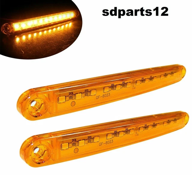 10 Feux Gabarit Position Latéraux LED Blanc 12V 24V - Pour Camion, Remorque Et Engins Agricoles