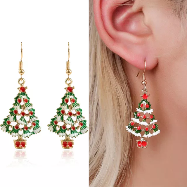 2PCS CHRISTMAS TREE Earrings Novelty Xmas Earrings Flashing Festival Gift Party 3.35 PicClick UK