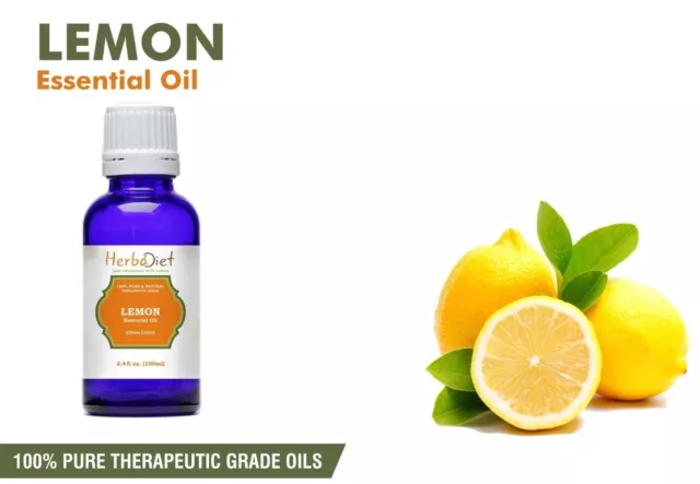 Natural Lemon Essential Oil 100% Pure Aromatherapy Oils Therapeutic Grade