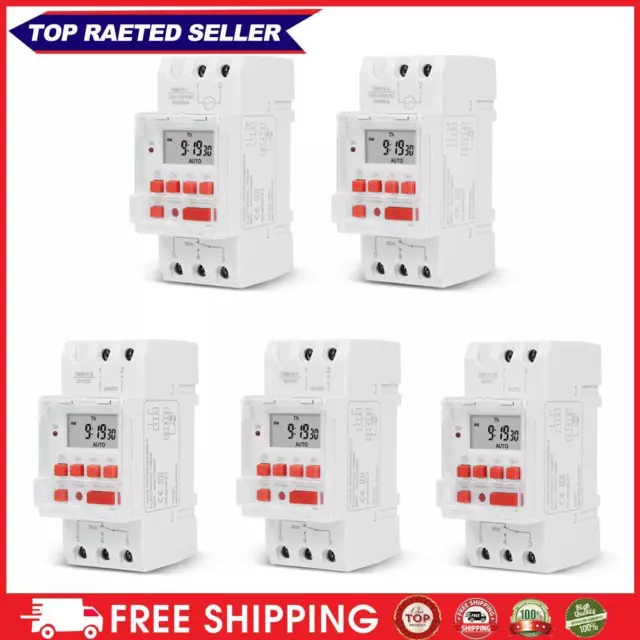 TM919B Auto Time Relay Din Rail Mount Weekly Programmable Digital Timer Switch