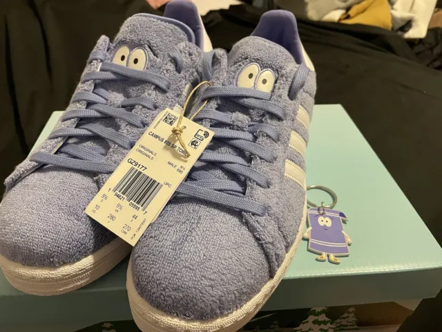Size 10 - adidas Campus 80 x South Park Towelie *Authentic With Key Chain