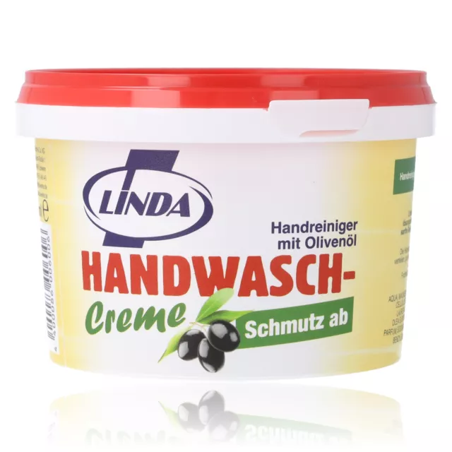 Linda Handwaschcreme Handwaschpaste "Schmutz ab" pflegend mit Olivenöl 500ml
