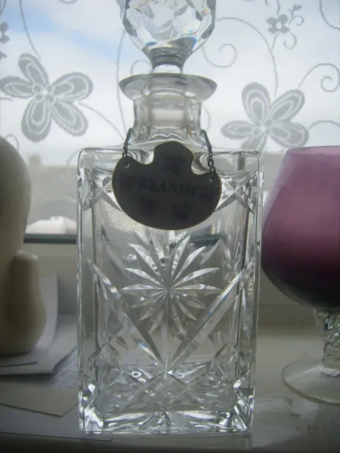Vintage Lead Cut Crystal Decanter With Stoppeer In Immaculate Condition
