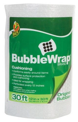 Duck 393251 All Purpose Bubble Wrap, 12" x 30'