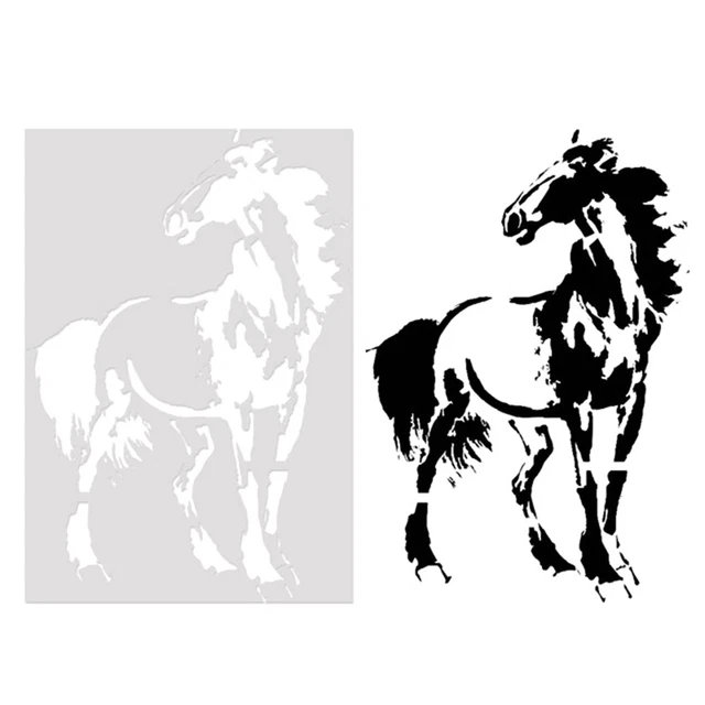 Stampo per torta stencil cavallo pittura bambini modello album di ritagli stencil fai da te DecH-SA