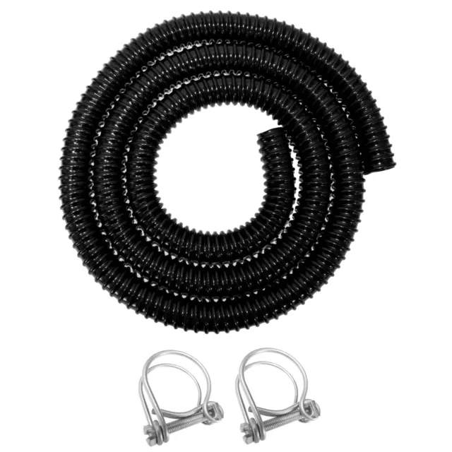 40mm Flexi Pond Corrugated Pipe & Wire Clips, Garden Koi Fish Bendy Tube Hose