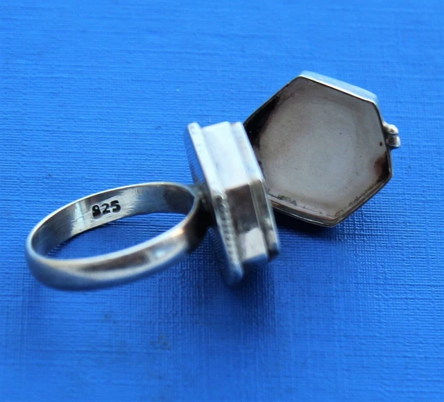 Bague Berbère Ancienne à Compartiment Secret – Argent 925 – Taille 58 – Lapis Lazuli – Occasion Parfait État