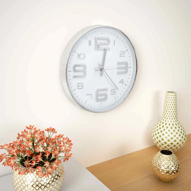 Horloge murale 30 cm Argenté