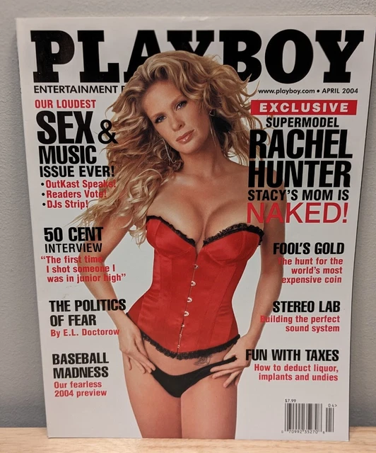 PLAYBOY MAGAZINE APRIL 2004 Rachel Hunter Cover & Krista Kelly