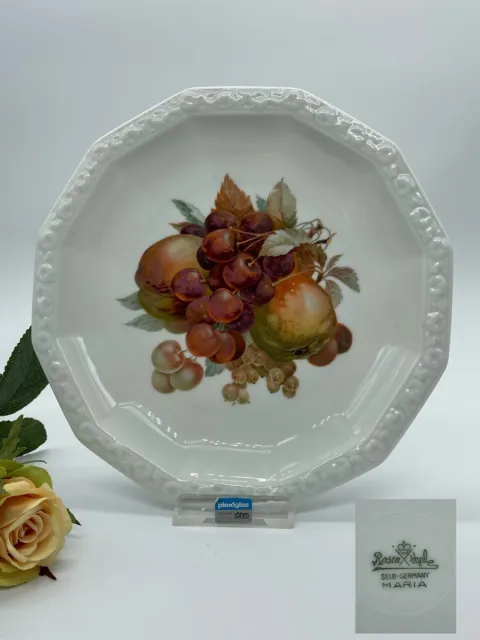 Rosenthal Maria  Obst-Früchte-Goldranddekor  Kuchenteller 21,2 cm Neuwertig