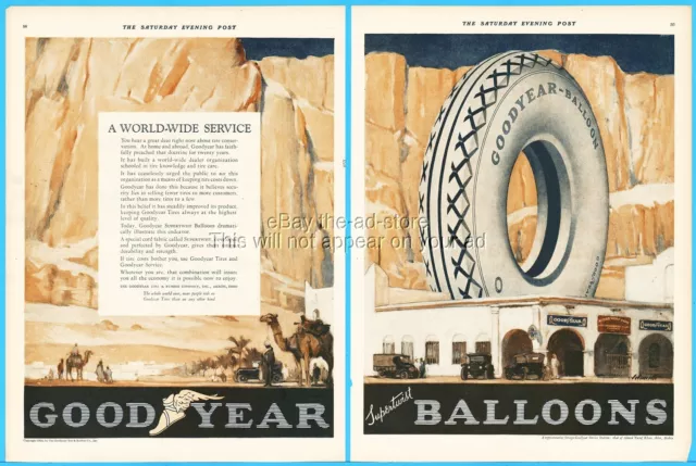 1926 Goodyear Akron OH Antique Car Tires Middle East Camel Ahmed Yusuf Khan Ad