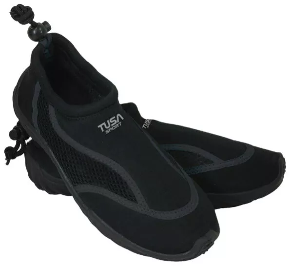 TUSA BLACK NEOPRENE Water shoe slippers  for Snorkelling  Beach use  & Swimming