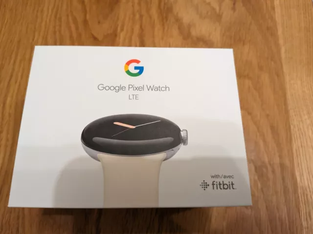 Google Pixel Watch LTE 41mm Polished Silver Stainless Steel Case with Chalk Band