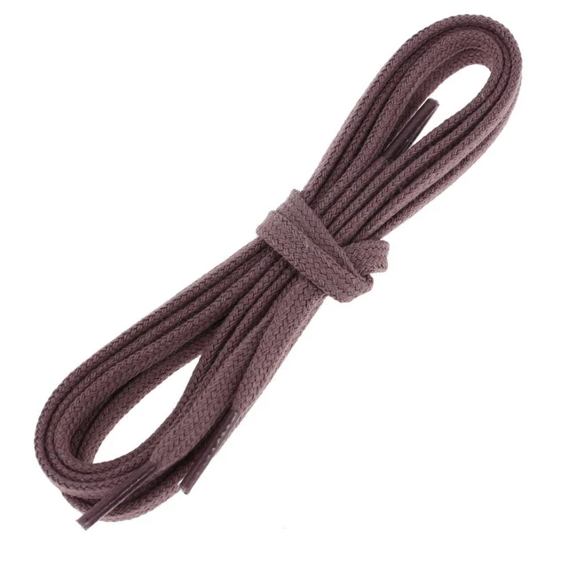 Les Lacets Français. Lacets plats et fins. 5MM, Coton. Lie de vin.  -