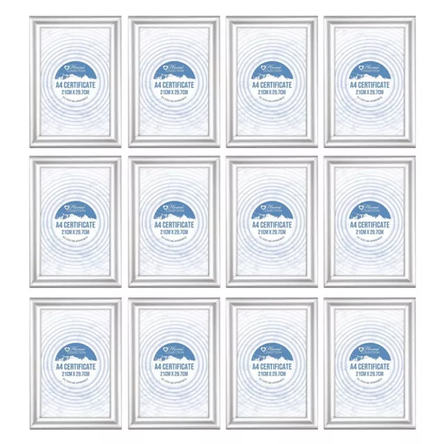 12 x A4 Silver Photo Frame Glass Certificate Picture Frames Frame Wholesale Buy!