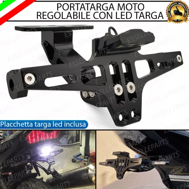Portatarga Per Moto Ya-maha YZF1000 R1 2004-2008 - Regolabile Con Luce LED, Alluminio CNC