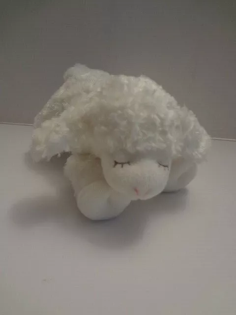 Baby Gund WINKY Lamb Sheep White Rattle 8" Plush Stuffed Animal Night Soft Clean