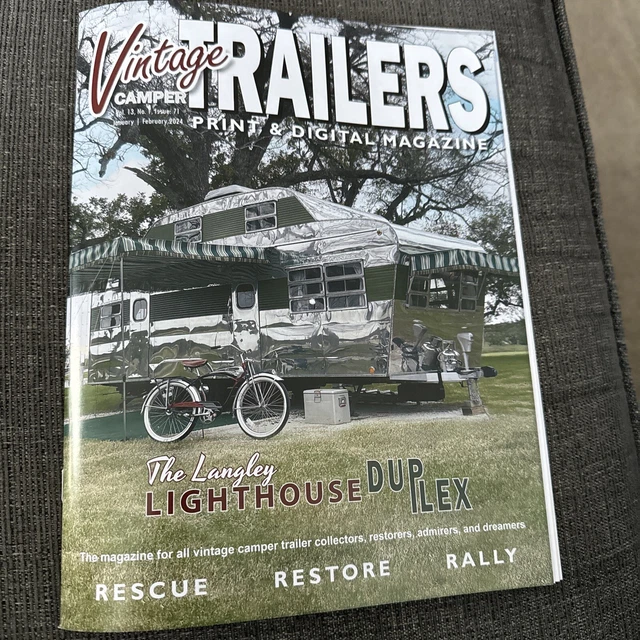VINTAGE CAMPER TRAILER Magazine RV January 2024 Shasta Burro Airfloat