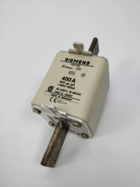 SIEMENS 3NA3260 Fusible NH2 400A~ 500V/120kA